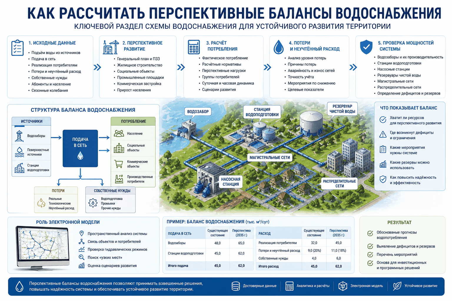 Как рассчитать перспективные балансы водоснабжения
